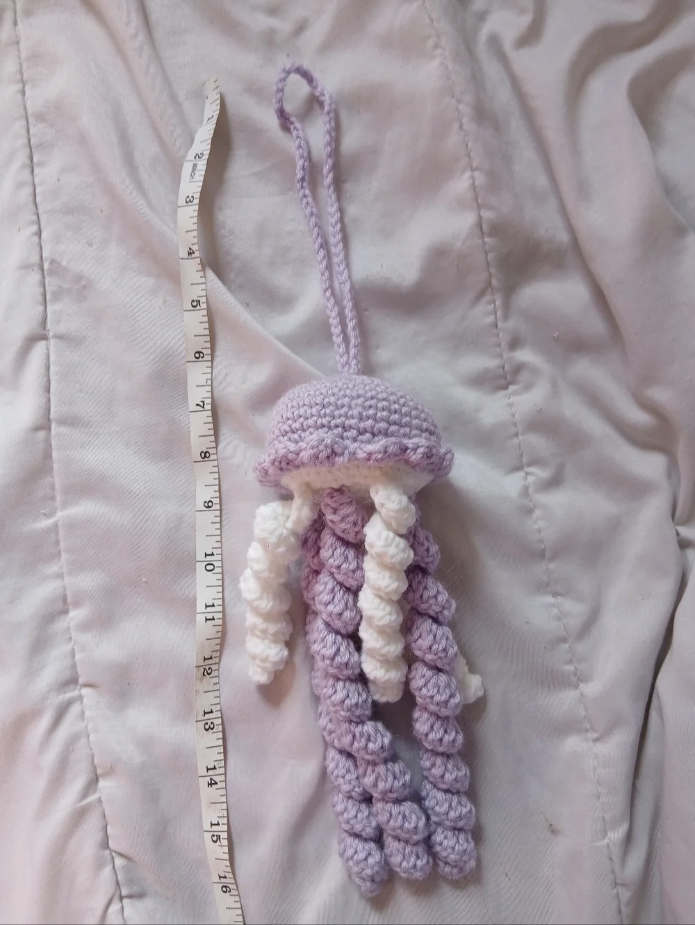Purple Crochet Jellyfish - Picture 2 of 5